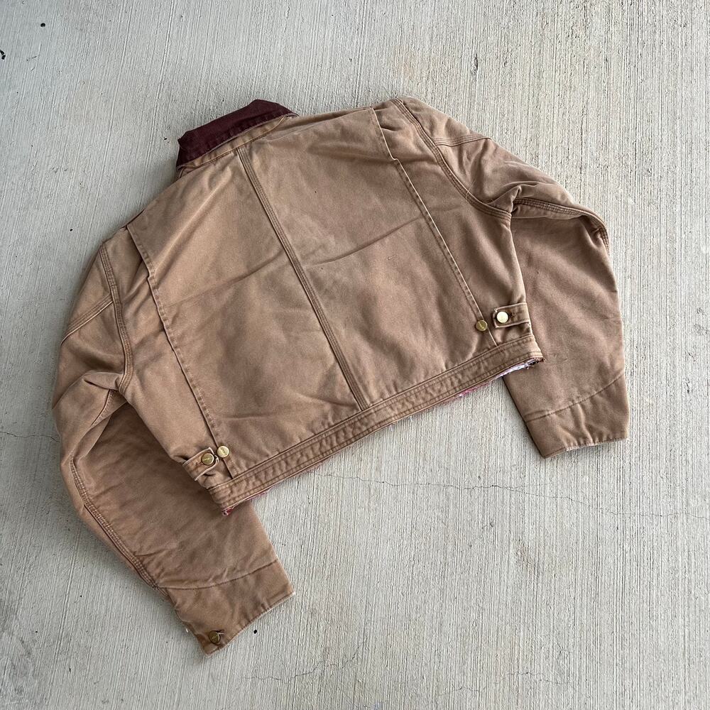 Carhartt brown cropped Detroit style work wear jacket - Picture 6 of 8
